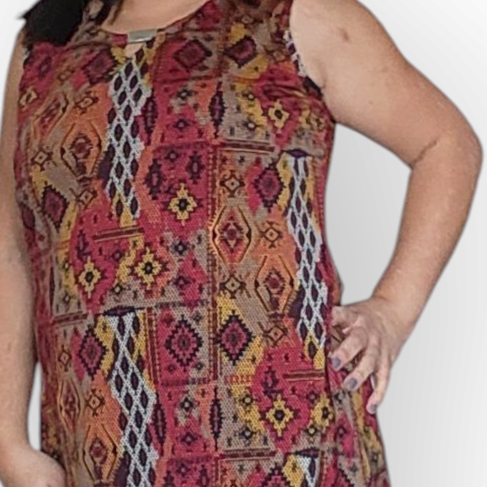 M&E Womens Medium Vibrant Retro Tank Top. - Picture 10 of 10